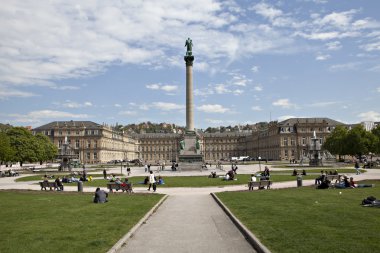 Victory Column in Square Schloßplatz, Stuttgart