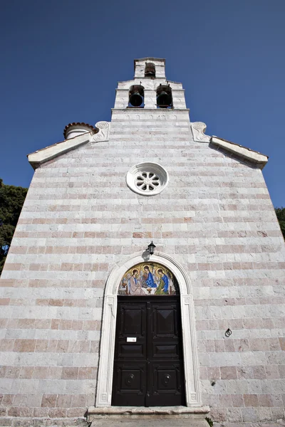 stock image Belfry. Orthodox Church of Holy Trinity in Budva, Montenegro, Eu