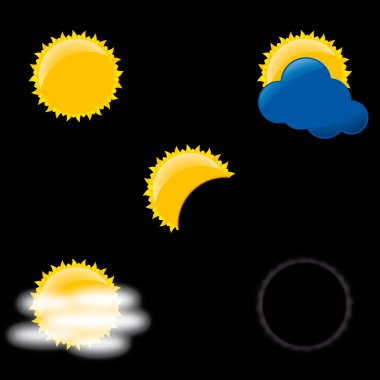 Set of suns clipart