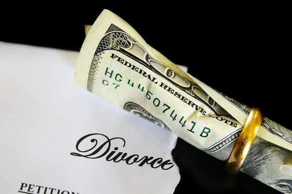 Divórcio em dinheiro — Fotografia de Stock