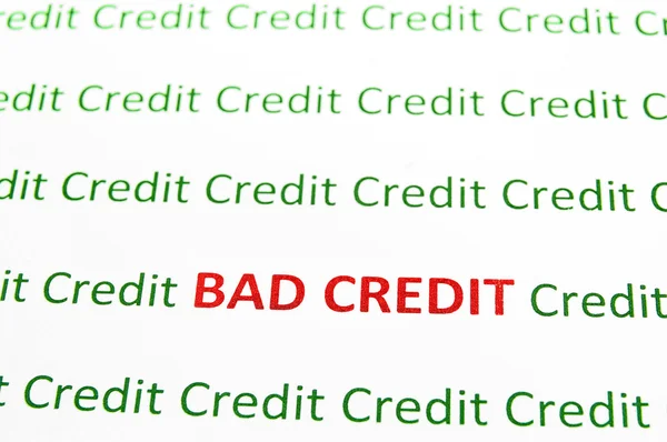 Špatný kredit — Stock fotografie