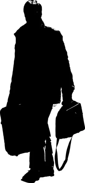 Silhouette of a man — Stock Vector