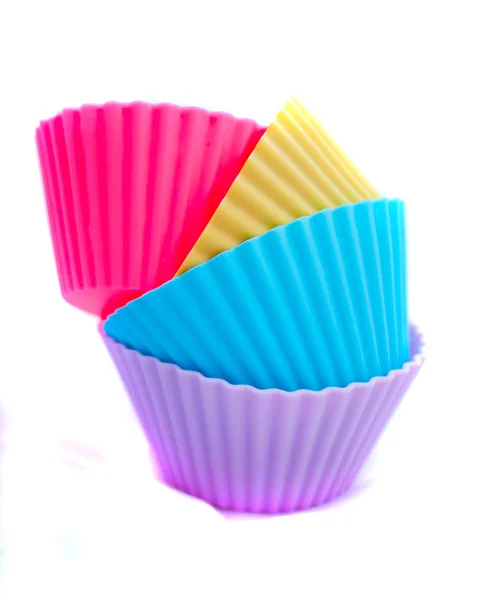Casos de bolo copo multi colorido — Fotografia de Stock