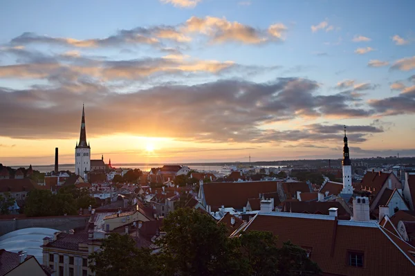 Panoramic view of Tallinn old city center — Stock Photo, Image
