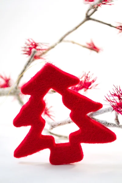 Decorazione albero di Natale rosso — Foto Stock