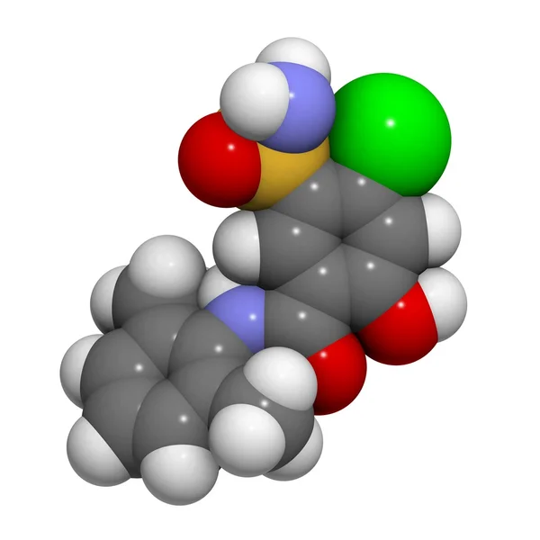 Xipamide Molecule - Chemical Structure
