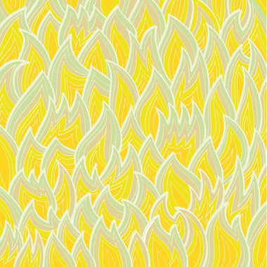 Orange fire background with stylized hand drawn flames clipart