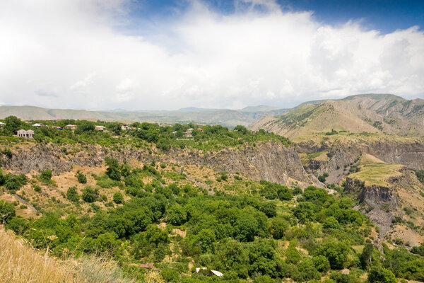 Beautiful summer landscape, in Garni,Armenia