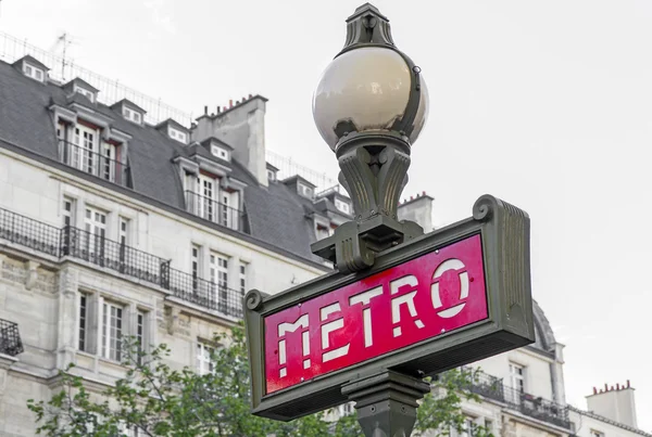 Métro de Paris panneau — Photo