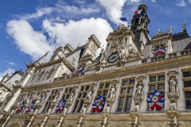 tarihi hotel de ville, paris, Fransa