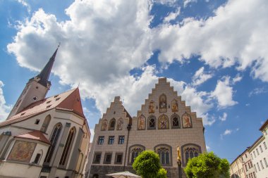 wasserburg, Belediye Binası am Inn, Bavyera, Almanya