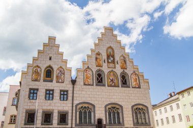 wasserburg, Belediye Binası am Inn, Bavyera, Almanya