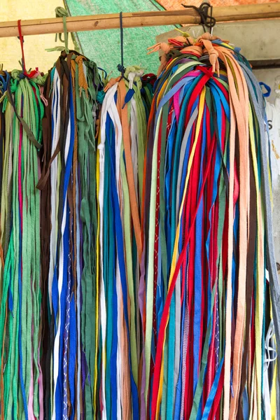 Selection of shoelaces in India — Stock Photo, Image