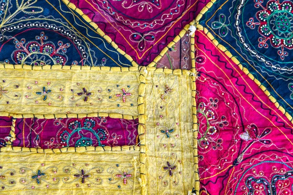 Trapunta patchwork fatta a mano dall'India — Foto Stock