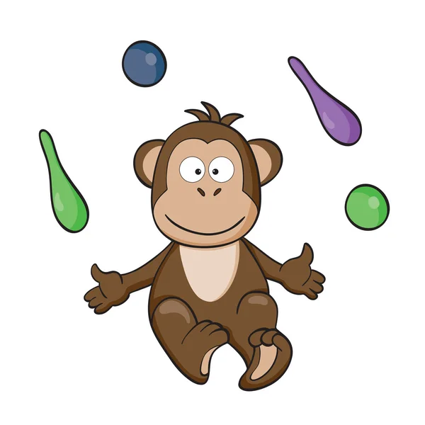 Circus monkey — Stock Vector