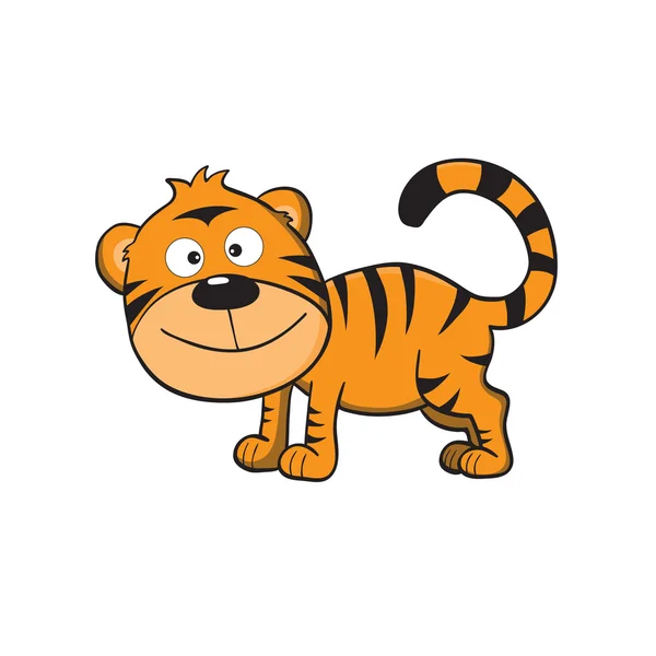 Niedlicher kleiner Tiger — Stockvektor