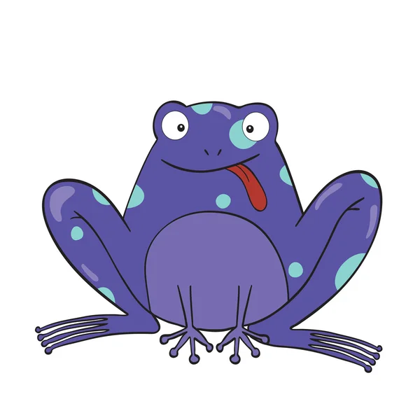 Cartoon frog — Stock Vector