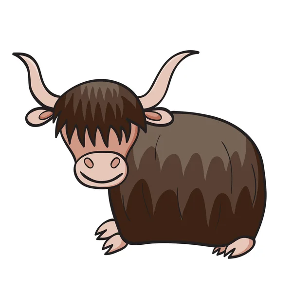 Cartone animato yak — Vettoriale Stock