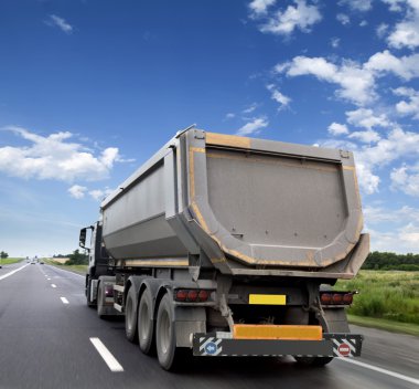 Freight truck on the road clipart