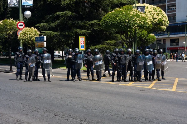Policiais tumultos — Fotografia de Stock