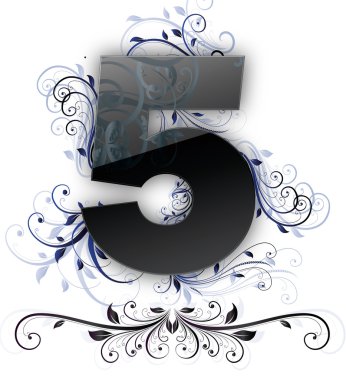 Number 5 illustration clipart