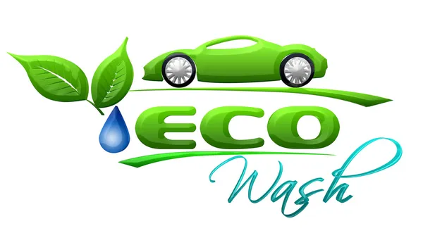 Símbolo Eco lavagem de carro — Fotografia de Stock