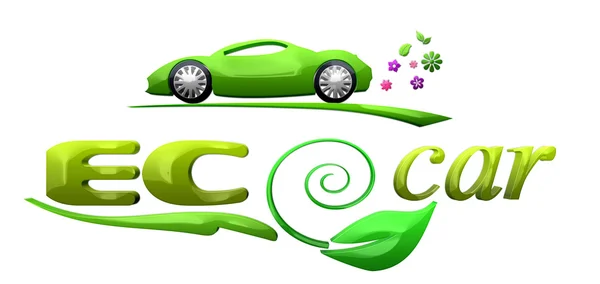 Símbolo do carro Eco — Fotografia de Stock