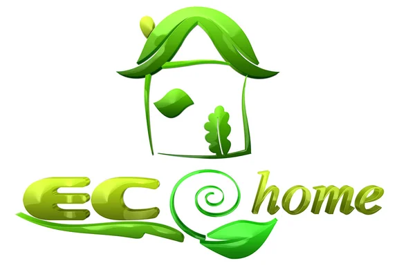 Símbolo Eco home — Fotografia de Stock