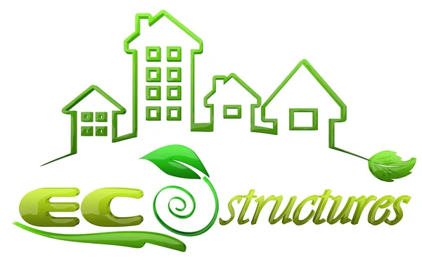 Projektowanie logo struktur Eco — Zdjęcie stockowe