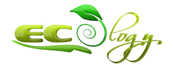 Ekologi logotyp koncept — Stockfoto