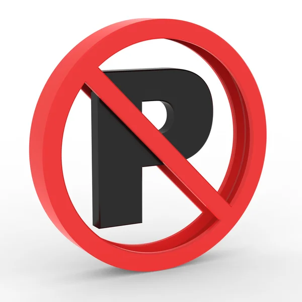 Geen parkeergelegenheid-pictogram — Stockfoto