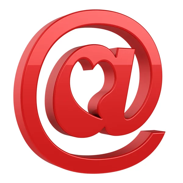 E-sign ikonen med hjärta — Stockfoto