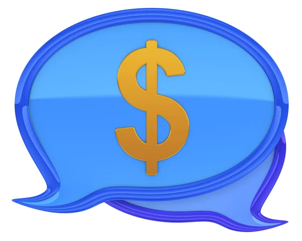 Speech bubbles with dollar icon — Stock Photo, Image