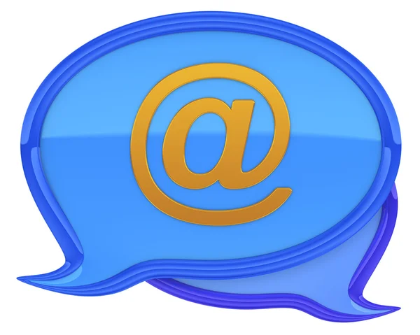 Bolhas de fala com ícone de e-mail — Fotografia de Stock