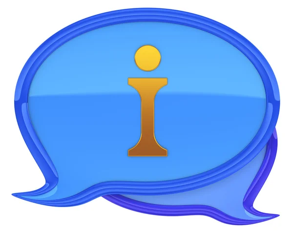 Konuşma balonları ile bilgi simgesi — Stok fotoğraf