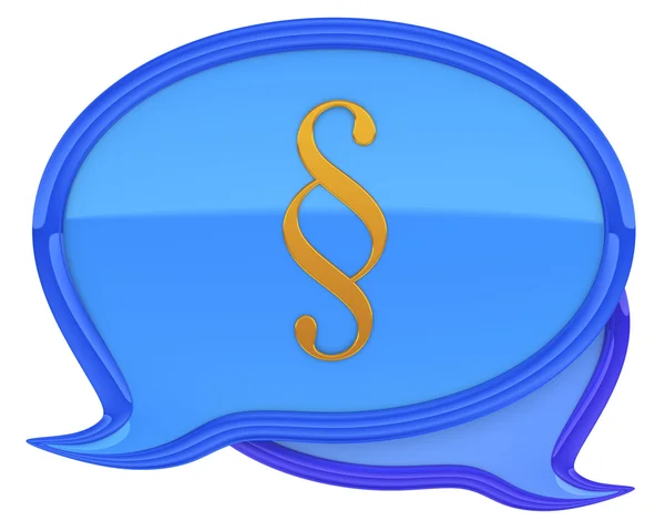Speech bubbles with paragraph icon — Stock Photo, Image