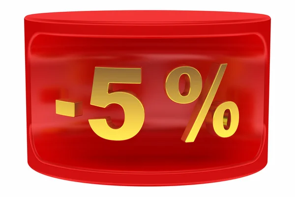 Vendita adesivo -5% — Foto Stock