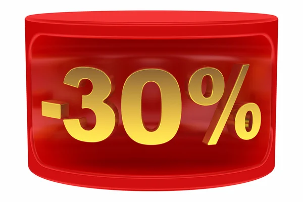 Verkauf Aufkleber -30% — Stockfoto