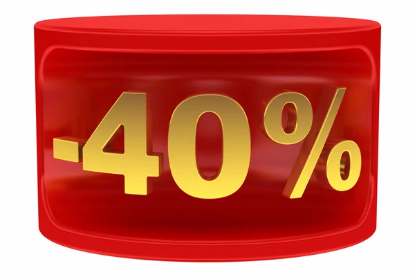 Sale sticker -40% — Zdjęcie stockowe