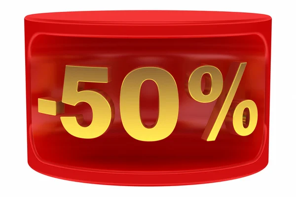 Verkauf Aufkleber -50% — Stockfoto