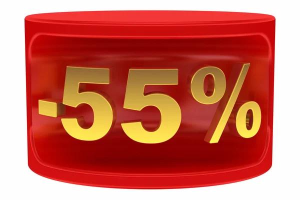 Sale sticker -55% — Zdjęcie stockowe