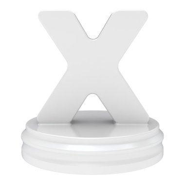 Abstract white letter X
