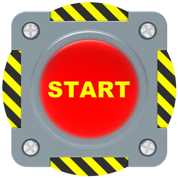 Czerwony przycisk Start — Zdjęcie stockowe