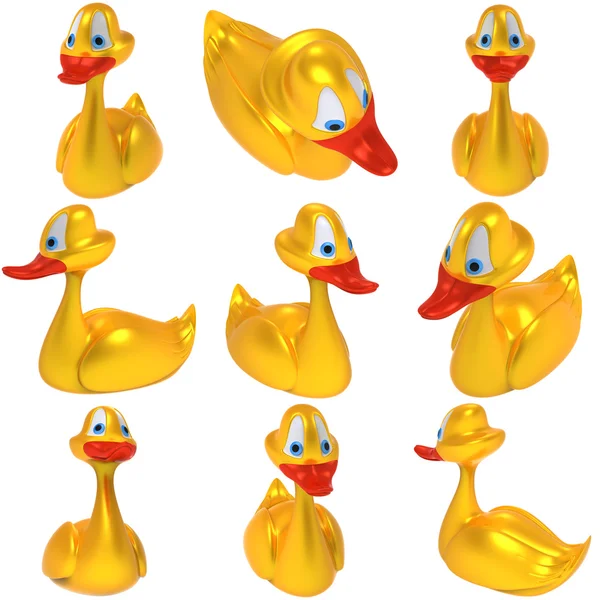 Yellow toy duck set