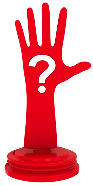 Hand with question mark — Stock Photo, Image