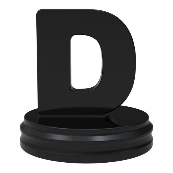 Абстрактная чёрная буква D — стоковое фото