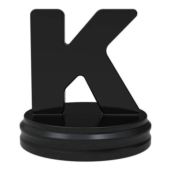 Abstrato letra preta K — Fotografia de Stock