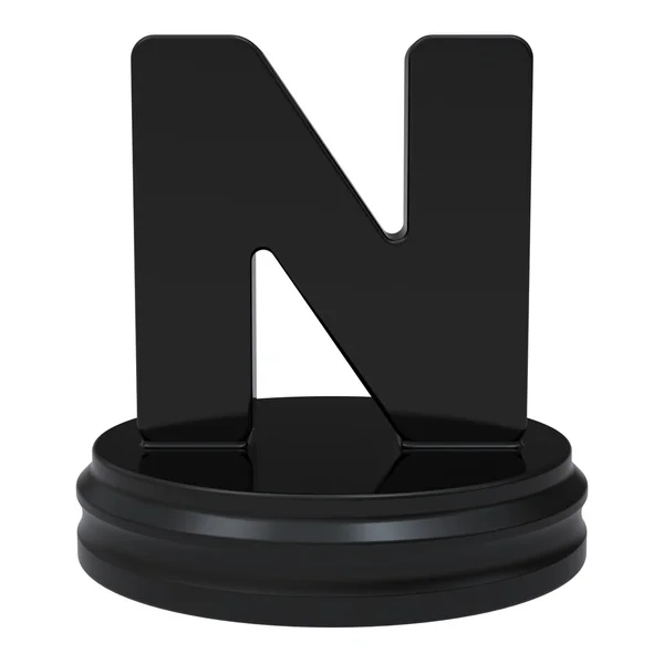Абстрактная чёрная буква N — стоковое фото