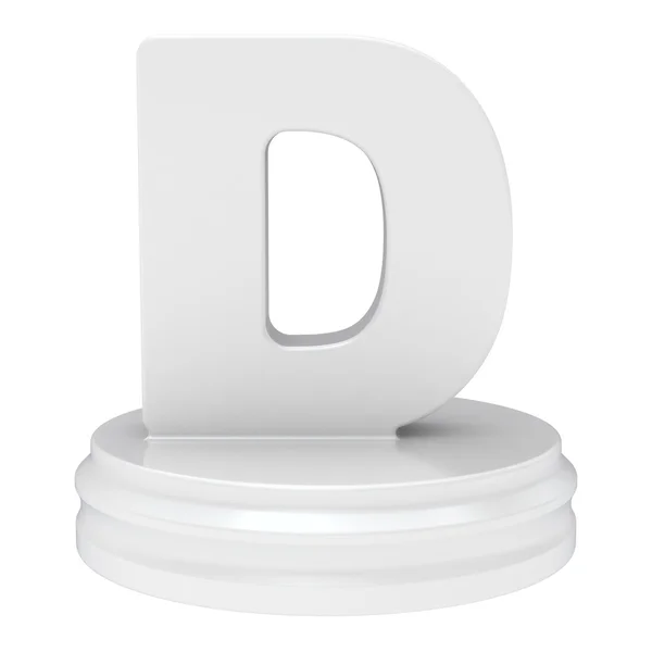Абстрактная белая буква D — стоковое фото
