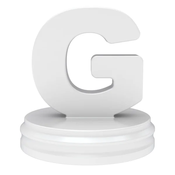 Abstract white letter G — Stock Photo, Image